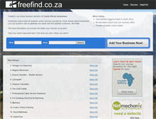 Tablet Screenshot of freefind.co.za